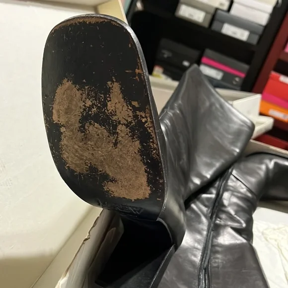 J Crew tall black leather boots - Picture 3 of 4